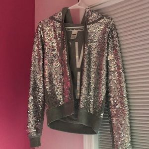 VS- Pink Sequin Hoodie Fashion Show 2013